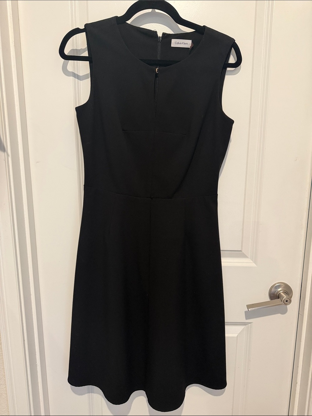Calvin Klein Black Sleeveless Fit-and-Flare Dress